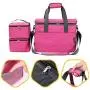 KOPEKS Dog Cat Pet Travel Bag Thermal Bag with Compartments Bowl and Drinker Foldable Travel Kit