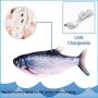 UPSKY Electric Moving Fish Cat Toy, Realistic Plush Simulation Electric Wagging Fish Cat Toy Catnip Kicker Toys, Funny Interactive Pets Pillow Chew Bite Kick Supplies for Cat Kitten Kitty