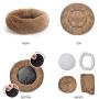 FORCHEER Calming Donut Dog Bed for Large Medium Small Dogs Removable Washable Comfy Cuddler Round Cat Beds in Multiple Sizes (23''/35''/47'')