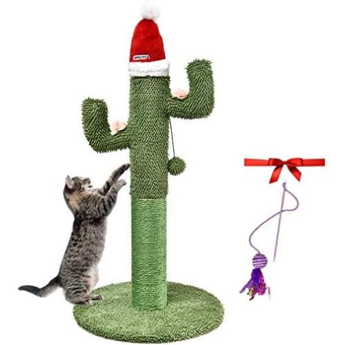 TOPKITCH Cactus Cat Scratching Post and Climbing Frame(Handmade)