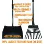 Bodhi Dog Extra Large New Adjustable Metal Pooper Scooper | Tray and Rake with Long Secure Handle | Perfect Pet Poop Picker Upper for Small and Large Dogs - Great for Grass, Street and Gravel