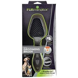 FURminator Dual Grooming Brush for Cats and Dogs