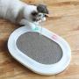GOHOO PET Cat Scratching Pad Cardboard Cat Tracks Toy Ball Cats Scratching Toy Kitten Scratcher with Interactive Exercise Training Mouse