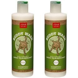 Cloud Star Buddy Wash Dog Shampoo and Conditioner, Relaxing Green Tea and Bergamot 16oz (2 Pack)