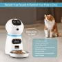 EZMioo Automatic Cat Feeder,3.5L Auto Dog Food Dispenser with Stainless Steel Food Bowl,1-4 Meals per Day Voice Recorder and Portion Control for Small & Medium Pets