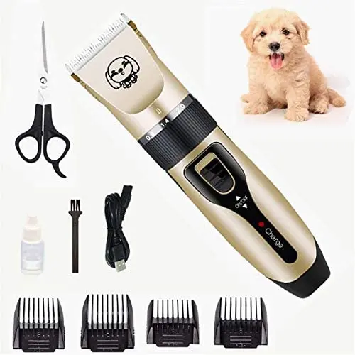 Rainlin Pet Hair Cutting Kit, Low Noise Rechargeable Grooming Hairdressers Tool, Pet Hair Trimmer with Replaceable Ceramic Head Rainlin Pet Hair Cutting Kit, Low Noise Rechargeable Grooming Hairdressers Tool, Pet Hair Trimmer with Replaceable Ceramic Head