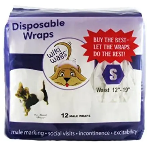 Wiki Wags Male Dog Wrap, Small - 12 Count