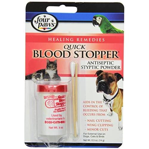 Four Paws Healing Remedies Dog Cat Bird Quick Blood Stopper Antiseptic Powder, 0.5 oz