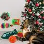 Kole Christmas Cat Stocking, 6 Assorted Toys Kole Christmas Cat Stocking, 6 Assorted Toys