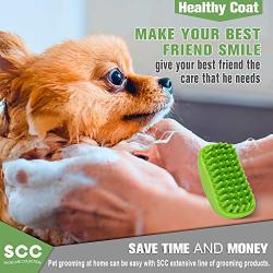 Premium Pet Shampoo Brush Great Grooming Comb for Shampooing and Massaging Dogs, Cats, Horse with Short or Long Hair - Soft Rubber Bristles Shedding/Washing Brush Gently Removes Loose & Shed Fur.