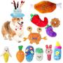 GERW 12 Pieces Dog Squeaky Toys Pack,Cute Pet Plush Toys Puppy Chew Soft Toys for Small Medium Dog Pets