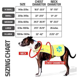 SafetyPUP XD - Protect Your Best Friend. Hi-Vis Fluorescent, Reflective Dog Vest Provides Crucial Visibility Helping You Safeguard Your Pet from Cars & Rural Accidents, On or Off Leash