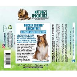 Natures Specialties Dog Conditioner Spray Concentrate for Pets, Concentrate 15:1, Made in USA, Quicker Slicker, 1gal