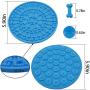 DFSQ 2 Pack Pad for Dog Lick, Licking Mat Slow Feeder with Suction & Anxiety Relief, for Pet Bathing, Grooming, and Training, Dog Shower & Bath Accessories（Blue & Red）