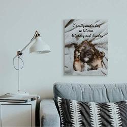 Stupell Industries Three Day Weekend Phrase Funny Puppy Pet Humor, Designed by Ziwei Li Wall Art, 24 x 30, Canvas