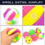 Pet Dog Chew Toys Teeth Cleaning Toy Balls Durable Dog Treat Balls Pet Ball for Small Dogs Funny Interactive Balls Elastic Flash Light Squeaky Spike Ball Molar Plastic Entertained Toy 1PC