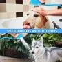 N/P Dog Shower Sprayer, Dog Shower Attachment with Hose 2.5M in Length Compatible Indoors and Outdoors N/P Dog Shower Sprayer, Dog Shower Attachment with Hose 2.5M in Length Compatible Indoors and Outdoors