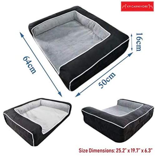 K9 CARNIVORE Luxory Orthodpedic Shredded Memory Foam Indoor Waterproof Pet Bed