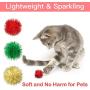 PUPTECK 48 Pack Assorted Color Cat Ball Toy Set - Crinkle Balls, Sparkle Balls, Sponge Soccer Balls, Jingle Balls