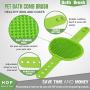 Premium New Grooming Pet Shampoo Brush, Best Pet Bathing & Soothing Massage Rubber Comb with Adjustable Ring Handle for Medium & Large Dogs, Cats, Rabbits, Horses- Remove More Dirt & Loose Hair.