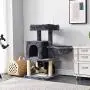 IBUYKE Cat Tree Tower Condo Cat Play Furniture 36.2'' with Sisal Scratching Posts and Board, Perches, Cat House, Dangling Balls, for Pet Cat Kitten, Light Gray Smoky Gray, UCT007 IBUYKE Cat Tree Tower Condo Cat Play Furniture 36.2'' with Sisal Scratching Posts and Board, Perches, Cat House, Dangling Balls, for Pet Cat Kitten, Light Gray Smoky Gray, UCT007