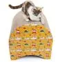 PrimePets Cat Scratcher Cardboard Lounge, Removable Cat Scratching Couch with Catnip and Ball Toys, Reversible Corrugated Cat Scratch Lounge Sofa Bed for Cats Kitty Kitten PrimePets Cat Scratcher Cardboard Lounge, Removable Cat Scratching Couch with Catnip and Ball Toys, Reversible Corrugated Cat Scratch Lounge Sofa Bed for Cats Kitty Kitten