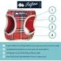 Petfino Step-in Dog Harness with Matching Leash for Extra Small to Medium Dogs All Weather Soft Breathable Mesh for Ultra Comfort Reflective Plaid Red Petfino Step-in Dog Harness with Matching Leash for Extra Small to Medium Dogs All Weather Soft Breathable Mesh for Ultra Comfort Reflective Plaid Red