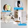 CrazyFire 6L Automatic Cat Feeder,Automatic Dog Feeder with APP Control,1080P HD Camera,Motion Sensor Alarm,Live Video and Audio Communication,Programmable Automatic Pet Feeder for Cat,Dog