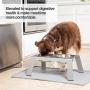 PetFusion Elevated Dog Bowls, Cat Bowls -- Premium anodized Aluminum feeder (Short 4'', Tall 8'' options). US FOOD GRADE Stainless Steel raised bowls