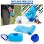 N A PuppyDoggy 2 Pack Collapsible Dog Bowl for Travel Dog Slow Feeder Bowl Water Dish Portable & Dog Toy Ball Chewing Training & Dog Poop Bag Dispenser for Dogs and Cats