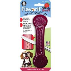 Pet Qwerks Flavorit Flavor Infused Nylon Chew Toy - Fillable Cells for Spreads, Durable Tough Toys for Aggressive Chewers | Made in USA with FDA Compliant Nylon