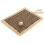 Natural Sisal Cat Scratcher Mat Anti Scratch Pad Reverse Side Soft Plush Pet Bed 17''x13''