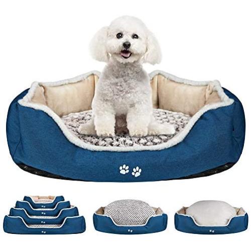 KROSER Deluxe 25.5''/33''/41''/48'' Dog Bed with Reversible Pillow (Warm and Cool), Super Soft Sleeping Pet Bed, Machine Washable & Removable Covers, Non-slip Waterproof Bottom Sofa Bed for Dogs 25-110LBS KROSER Deluxe 25.5''/33''/41''/48'' Dog Bed with Reversible Pillow (Warm and Cool), Super Soft Sleeping Pet Bed, Machine Washable & Removable Covers, Non-slip Waterproof Bottom Sofa Bed for Dogs 25-110LBS