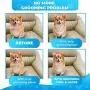 Pet Grooming Kit for Dog and Cat with 2 Sided Grooming Brush and 2 Sided Grooming Glove for De-Shedding, De-Matting and Cleaning All Pet Hair Effectively
