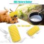 Tough Dog Toothbrush Chew Toys for Aggressive Chewers , Durable Corn Dog Rope Toy, Puppy Teething Indestructible Toys with Food Grade Rubber for Small Medium Dogs