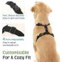 VavoPaw Dog Vehicle Safety Vest Harness, Adjustable Soft Padded Mesh Car Seat Belt Leash Harness with Travel Strap and Carabiner for Most Cars
