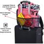 Mobile Dog Gear, Week Away Dog Travel Bag for Small Dogs, Includes Lined Food Carriers and 2 Collapsible Dog Bowl, Pink