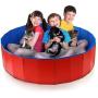 HONGBEI Dog Pool for Dogs,Folding Kiddie Pool,Foldable Dog Pool,Hard Plastic Collapsible Pet Bath for Puppy Dogs Cats and Kids,Indoor Outdoor Swimming Pool for Dogs (XL: (63'' X 12'' | 160cm x 30cm))