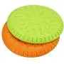 Gear4Petz Dog Frisbee, Rubber Flyer Dog Flying Disc Dog Toys, 100% Natural Non-toxic Rubber, 9 Inch Large，2 in 1 pack, Orange and Green