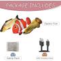 rosyclo 3 Pack Flopping Electric Moving Fish Cat Toy,Realistic Plush Simulation Wiggle Fish Catnip Indoor Floppy Pillow Toys,Funny Interactive Pets Chew Bite Kicker Supplies for Cats Kitty Exercise