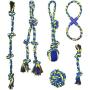 Dog Rope Toys Set for Aggressive Chewer, Tug of War Chewing Rope Toy for Dogs, Tough Durable Rope Toys Suitable for Medium&Large Breed Cleaning Teeth and Training（6 Pack）