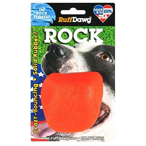 Ruff Dawg Rock Floating Rubber Dog Toy Assorted Neon Colors