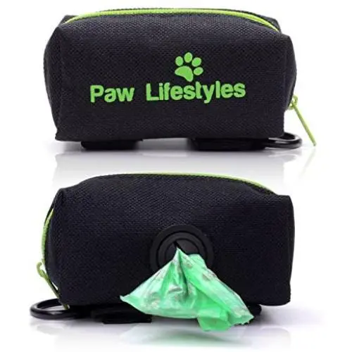 Paw Lifestyles Dog Poop Bag Holder Leash Attachment - Fits Any Dog Leash - Includes Free Roll Of Dog Bags – Poop Bag Dispenser