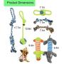 Hestarpet Dog Rope Toy for Puppies, 5 Pcs Pet Interactive Chewing Rope Ball Toys, Natural Cotton Chew Toys for Small Medium Dog Puppy Training Playing Teeth Cleaning