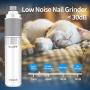 Petural Dog Nail Grinder Quiet and Cat Nail Grinder Stepless Speed - Professional and Electric Pet Nail Trimmer for Small, Medium Dogs and Cats - Pet Nail Grinder Noiseless with 20h Working Time