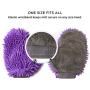 Hertzko 2 Pack Pet Drying Towel Mitt Ultra Absorbent - Great for Drying Dog or Cat Fur After Bath