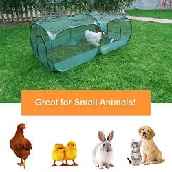 TruePetz Portable Chicken Coop - Pop Up Playpen for Small Animals - Foldable Outdoor Pet Enclosure Bunny Playpen