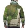 White Bullterrier on Nature England,Unisex 3D Print Pullover Hooded Hoodies with a Big Pocket Bull Terrier S