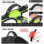 PoyPet Dog Harness No Pull, Reflective Adjustable No Choke Pet Vest with Front & Back Clips, Soft Control Training Handle for Large Dogs (Green, XL)