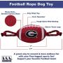 Pets First NCAA Georgia Bulldogs Football Dog Toy, Tough Quality Nylon Materials, Strong Pull Ropes, Inner Squeaker, Collegiate Team Color